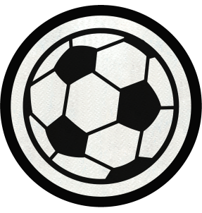 Parche redondo dibujo de balón