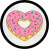 Parche redondo donut de corazón