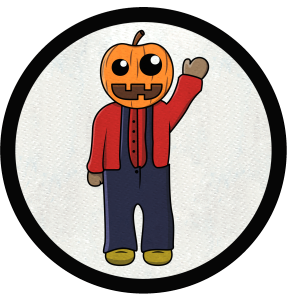 Parche redondo espanta pájaros calabaza