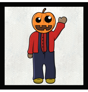 Parche cuadrado espanta pájaros calabaza