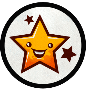 Parche redondo estrellita