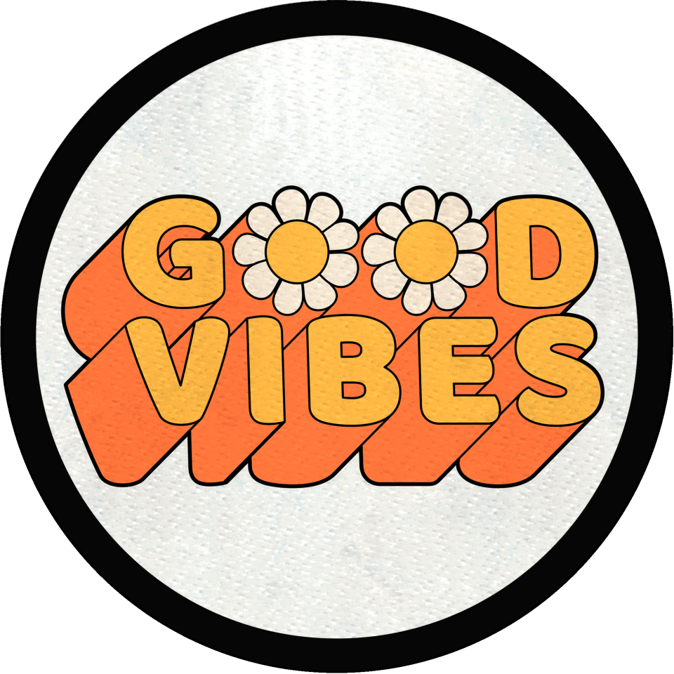 Parche redondo good vibes