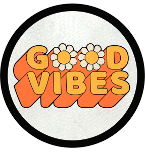 Parche redondo good vibes