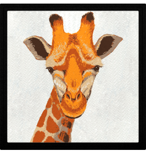 Parche cuadrado jirafa