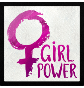 Parche cuadrado girl power