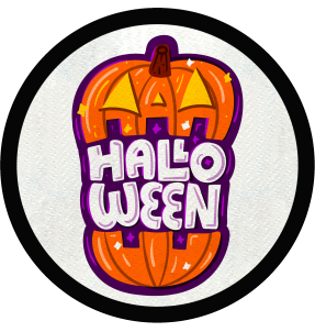 Parche redondo halloween