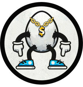 Parche redondo huevo rapero