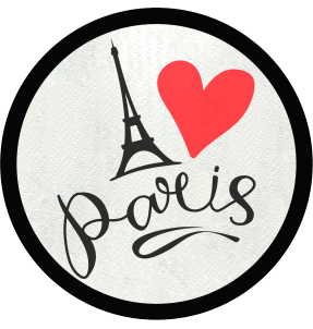Parche redondo i love Paris