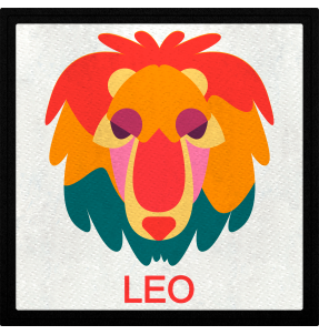 Parche cuadrado leo multicolor