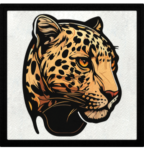Parche cuadrado leoparda
