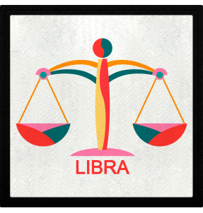 Parche cuadrado libra multicolor