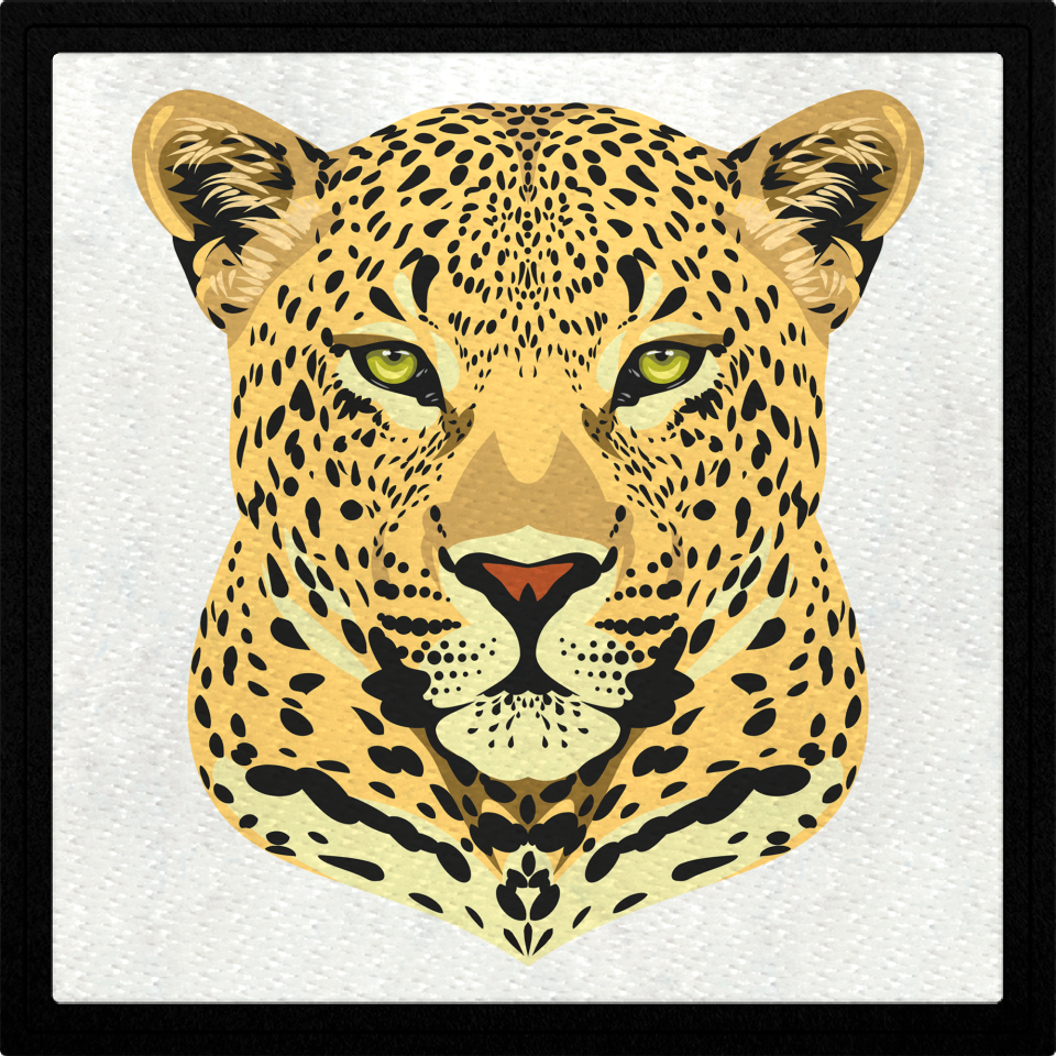 Parche cuadrado leopardo