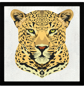 Parche cuadrado leopardo