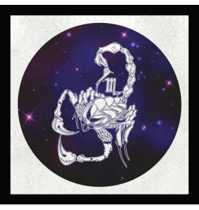 Parche cuadrado círculo astral scorpio