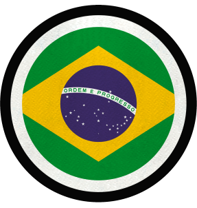 Parche redondo logo bandera de Brasil