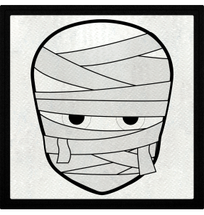 Parche cuadrado momia