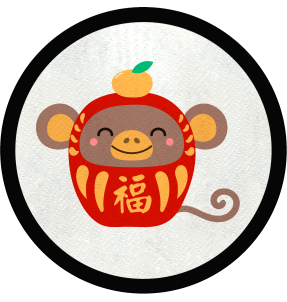 Parche redondo mono chino