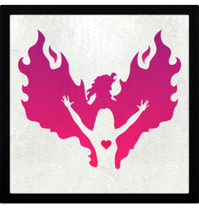 Parche cuadrado mujer fénix