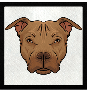 Parche cuadrado pitbull