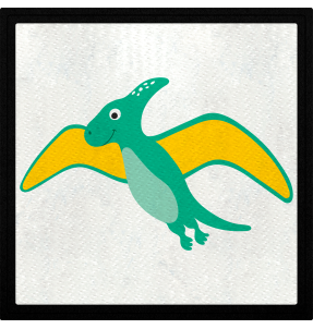 Parche cuadrado pterosaurios