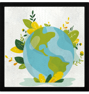 Parche cuadrado tierra