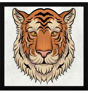 Parche cuadrado tigre