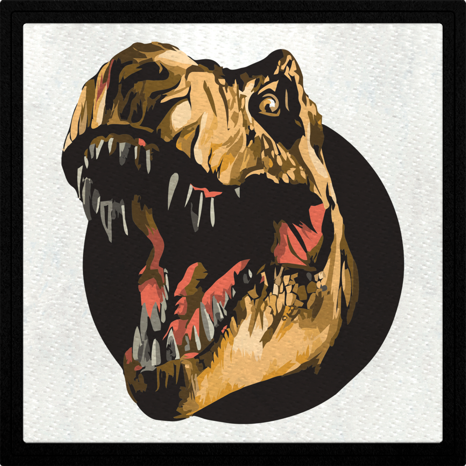 Parche cuadrado T-rex