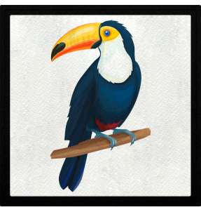 Parche cuadrado tucán