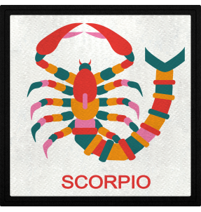 Parche cuadrado scorpio multicolor