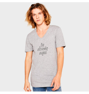 Camiseta cuello pico personalizada