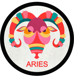 Parche redondo aries multicolor