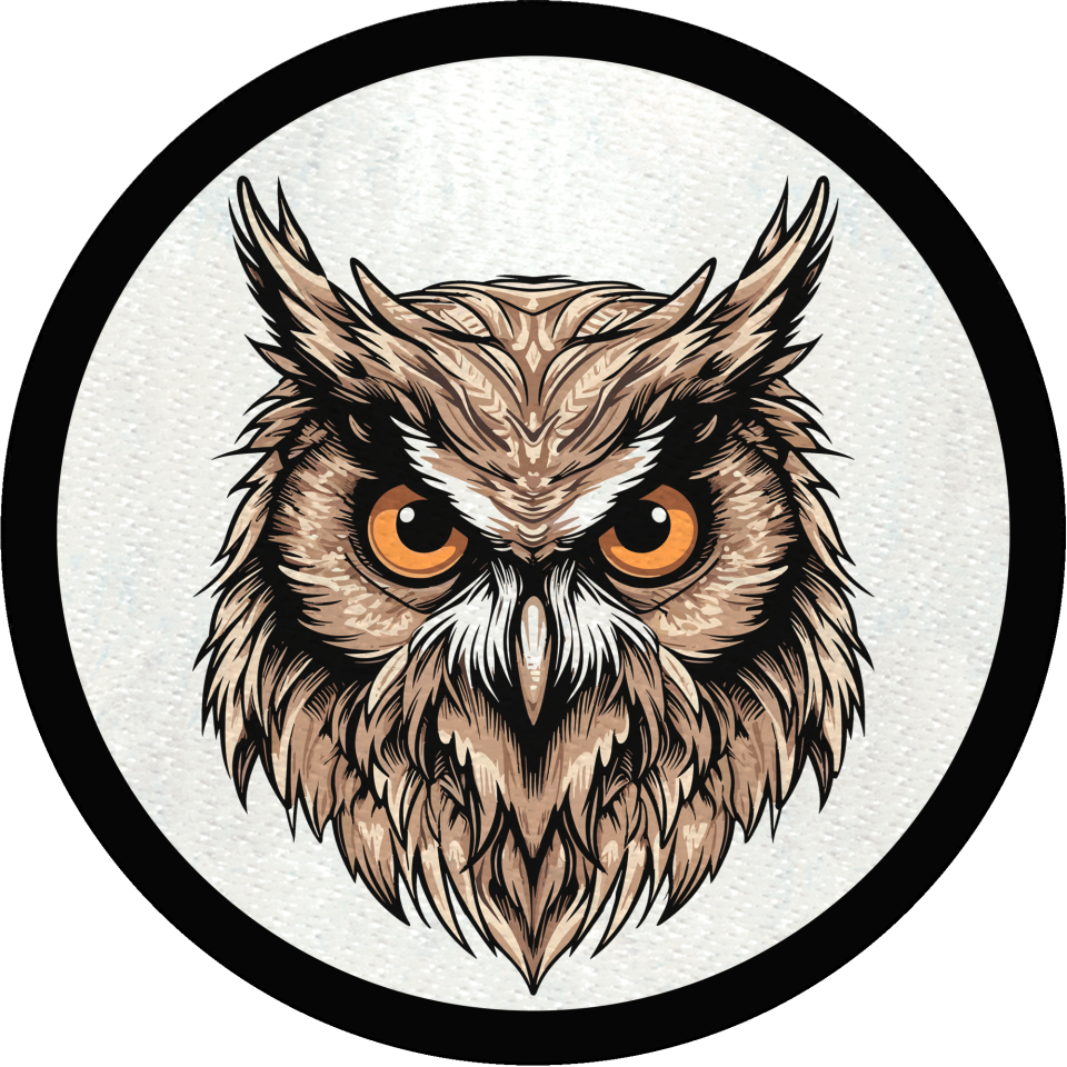 Parche redondo búho real