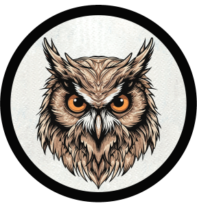Parche redondo búho real