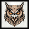 Parche cuadrado búho real