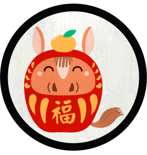 Parche redondo caballo chino