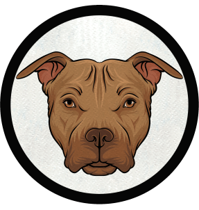 Parche redondo pitbull