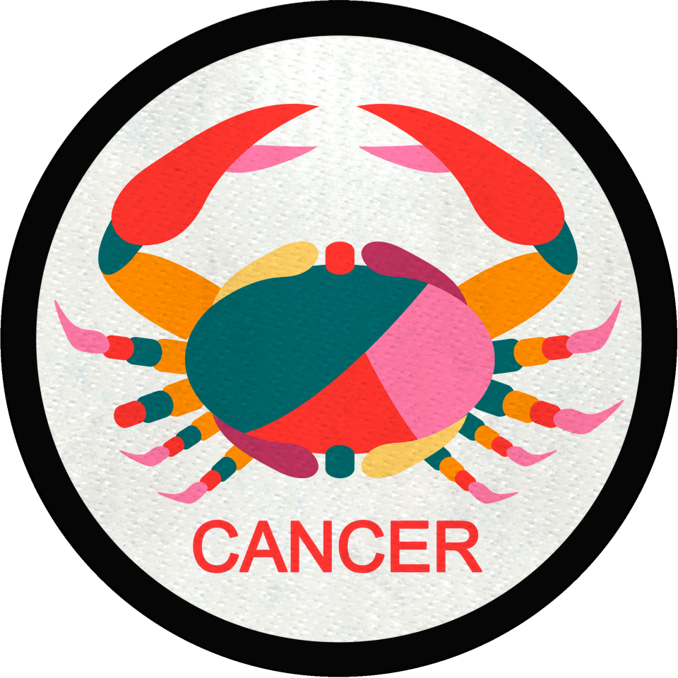 Parche redondo cáncer multicolor