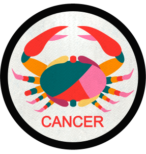 Parche redondo cáncer multicolor