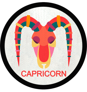 Parche redondo capricornio multicolor