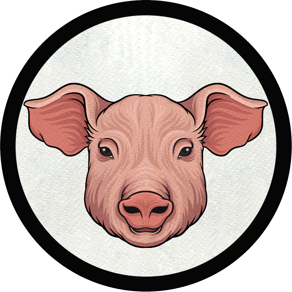 Parche redondo cerdo