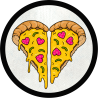 Parche redondo pizza corazón