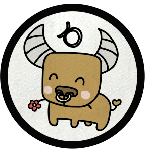 Parche redondo dibujo de tauro