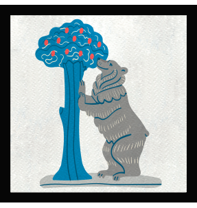 Parche cuadrado el Oso y el Madroño