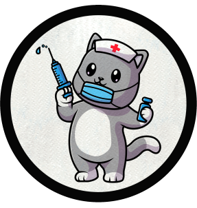 Parche redondo enfermero gatito