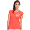 Camiseta mujer cuello ancho personalizada