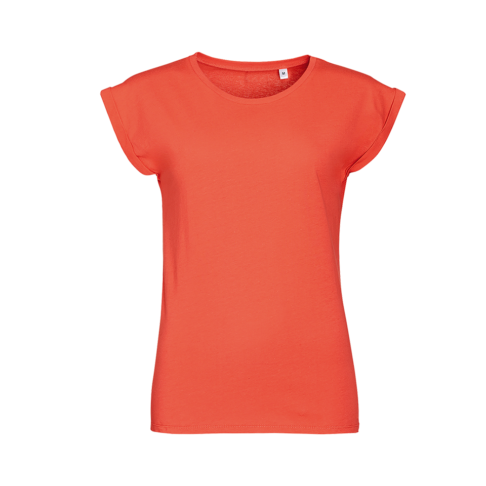 Camiseta mujer cuello ancho personalizada