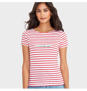 Camiseta mujer rayas personalizada