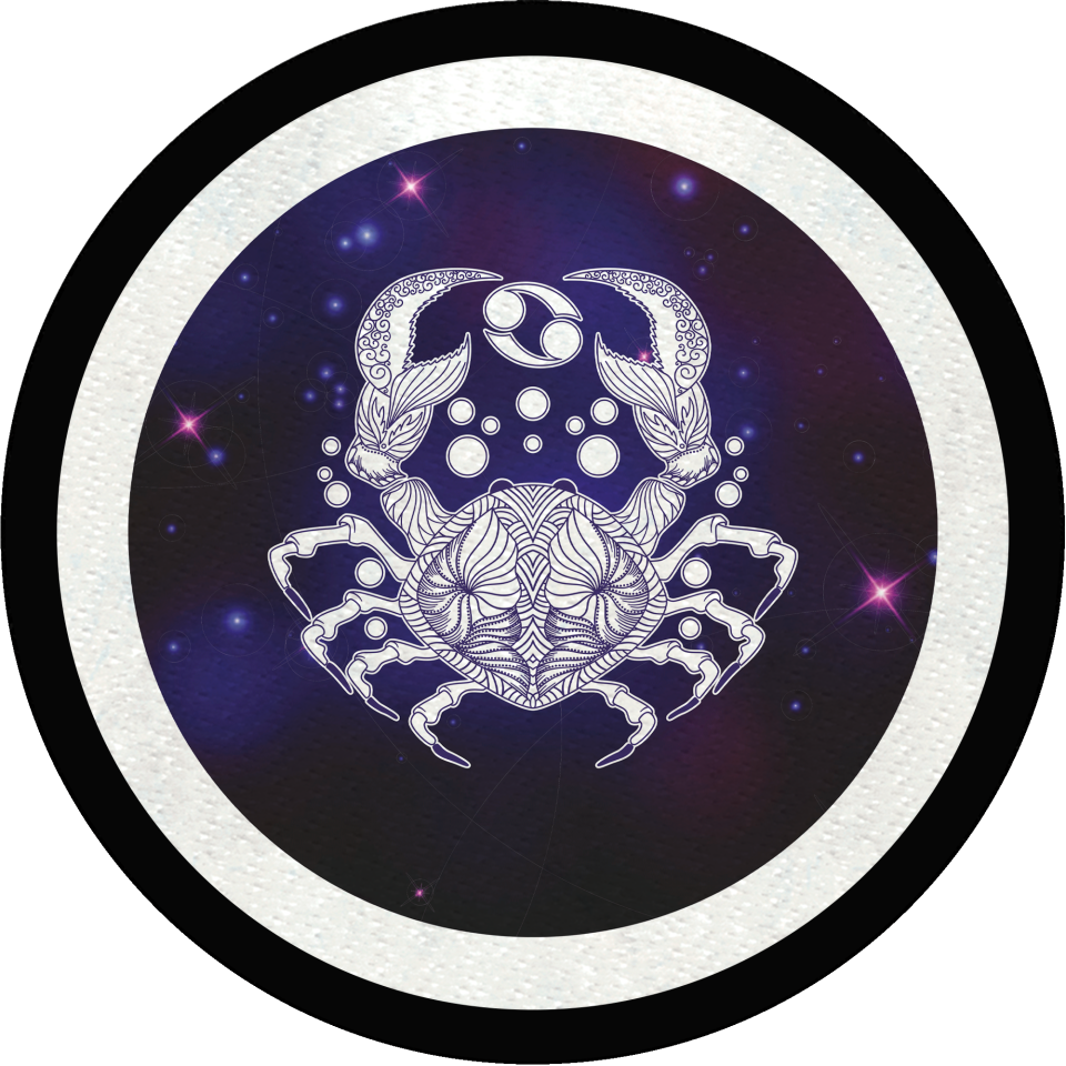 Parche redondo círculo astral cáncer