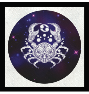 Parche cuadrado círculo astral cáncer