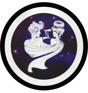 Parche redondo círculo astral géminis